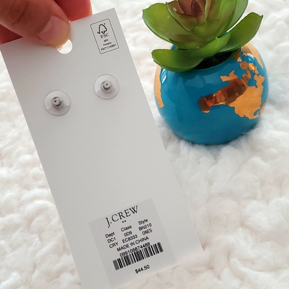 NWT J. Crew Waterfall Crystal Earrings - Picture 9 of 11